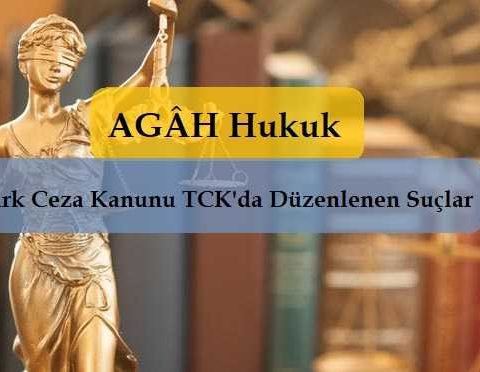 Türk Ceza Kanunu TCK'da Düzenlenen Suçlar - AGÂH Hukuk - Ankara Avukat